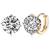 Fancy huggie hoop earrings cz studded festive casual wear jewelry for