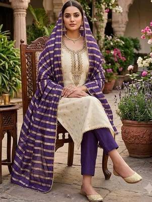 Embroidered Unstitched Dress Material 2