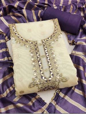 Embroidered Unstitched Dress Material 5