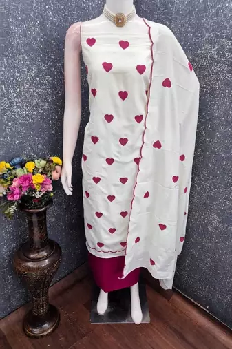 Embroidered Unstitched Dress Material