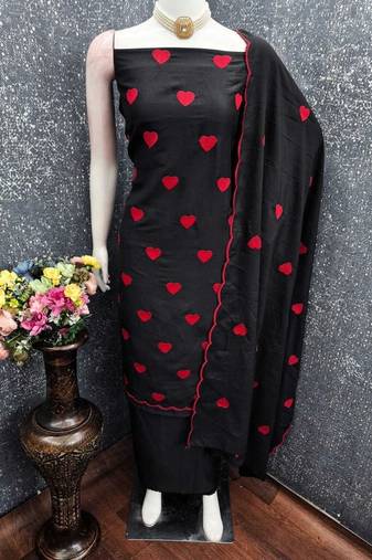 Embroidered Unstitched Dress Material