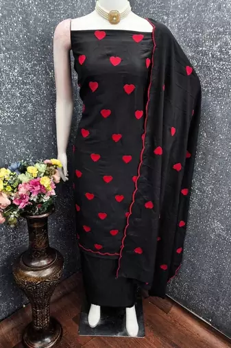 Embroidered Unstitched Dress Material