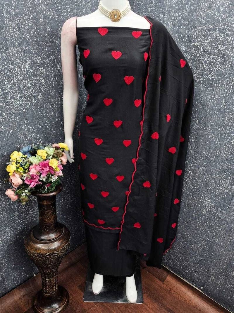 Embroidered Unstitched Dress Material