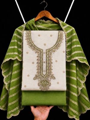 Embroidered Unstitched Dress Material 2