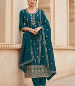 Embroidered Unstitched Dress Material