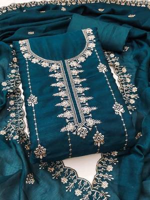 Embroidered Unstitched Dress Material 2