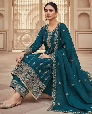 Embroidered Unstitched Dress Material 3