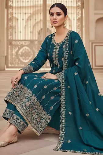 Embroidered Unstitched Dress Material
