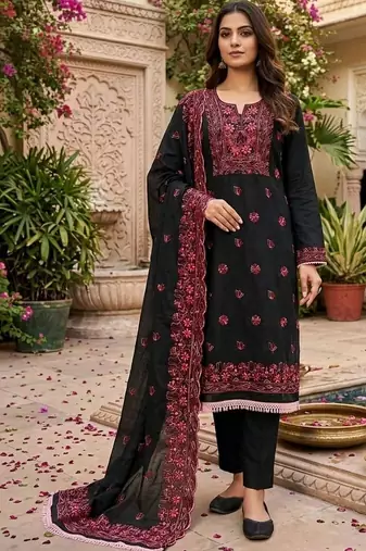 Art Silk Unstitched Dress Material