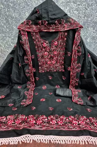 Art Silk Unstitched Dress Material