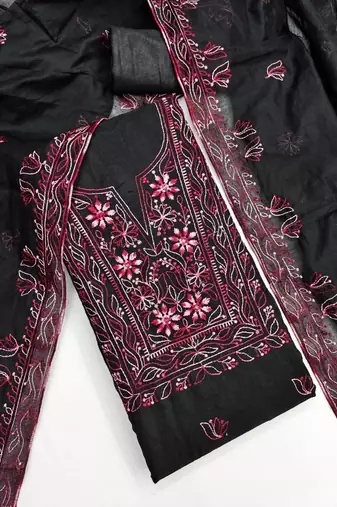 Art Silk Unstitched Dress Material