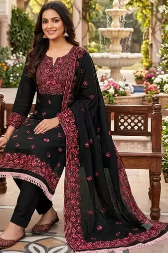 Art Silk Unstitched Dress Material