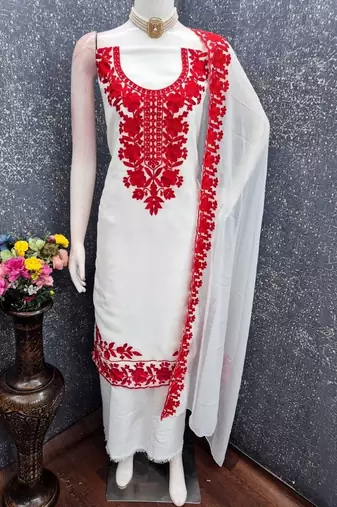 Embroidered Unstitched Dress Material