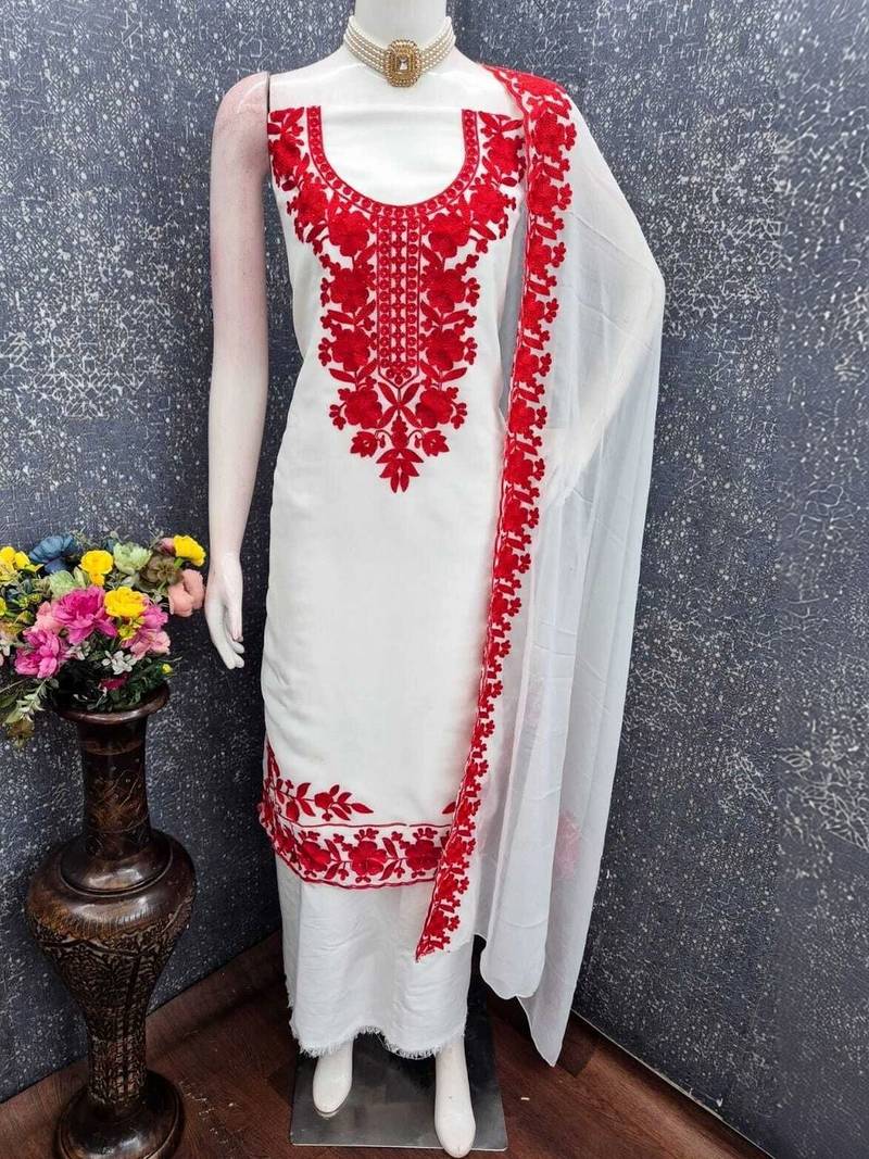Embroidered Unstitched Dress Material