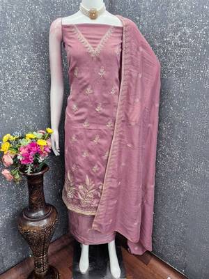 Embroidered Unstitched Dress Material 1