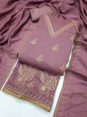 Embroidered Unstitched Dress Material 5