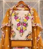Embellished Unstitched Dress Material