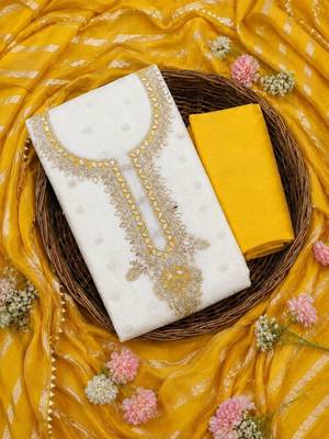 Embroidered Unstitched Dress Material 3