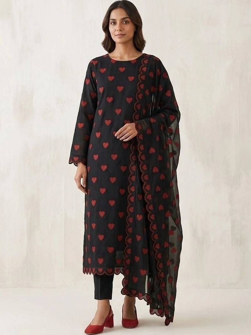 Embroidered Unstitched Dress Material