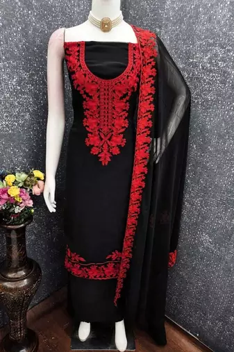 Embroidered Unstitched Dress Material