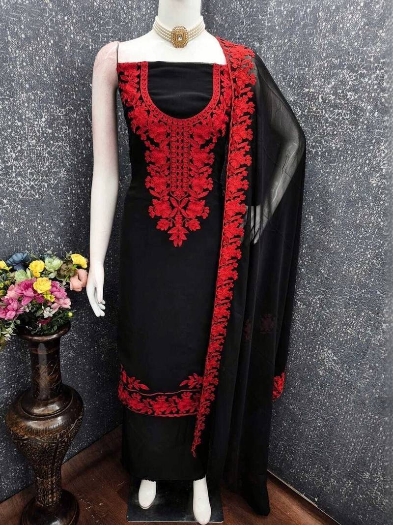 Embroidered Unstitched Dress Material