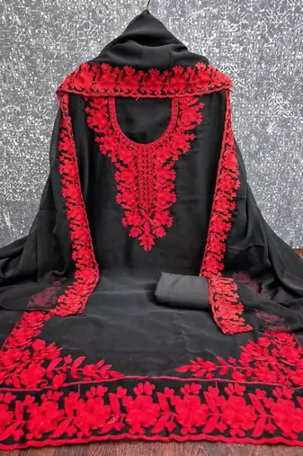 Embroidered Unstitched Dress Material