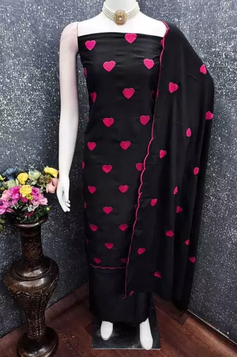 Embroidered Unstitched Dress Material