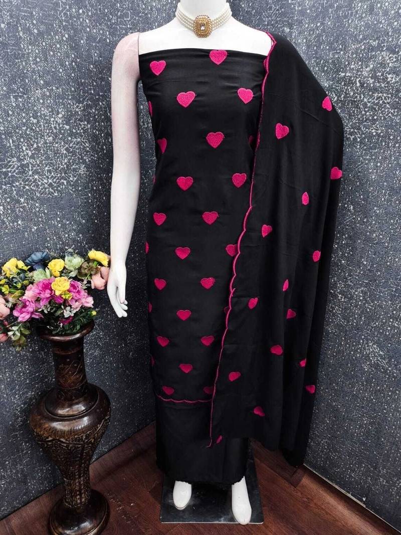 Embroidered Unstitched Dress Material