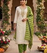 Embroidered Unstitched Dress Material
