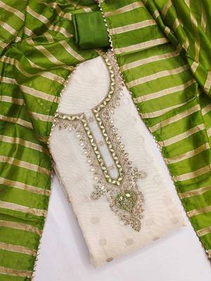 Embroidered Unstitched Dress Material 5