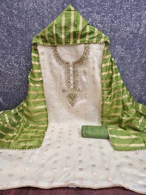 Embroidered Unstitched Dress Material 2