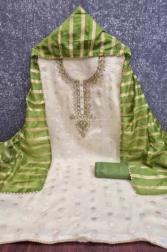 Embroidered Unstitched Dress Material