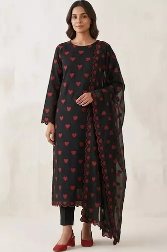 Embroidered Unstitched Dress Material