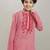 Boys ethnic motifs yoke design pure cotton kurta with pyjamas