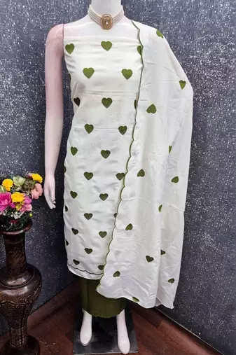 Embroidered Unstitched Dress Material