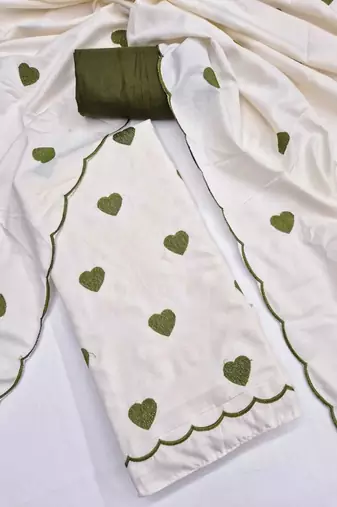 Embroidered Unstitched Dress Material
