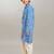 Boys striped thread work mandarin collar kurta with pyjamas