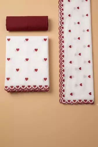 Embroidered Unstitched Dress Material