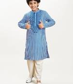 Boys striped pure cotton kurta with pyjama
