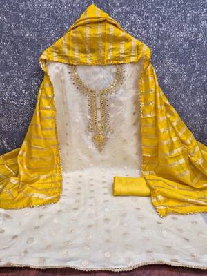 Embroidered Unstitched Dress Material 2