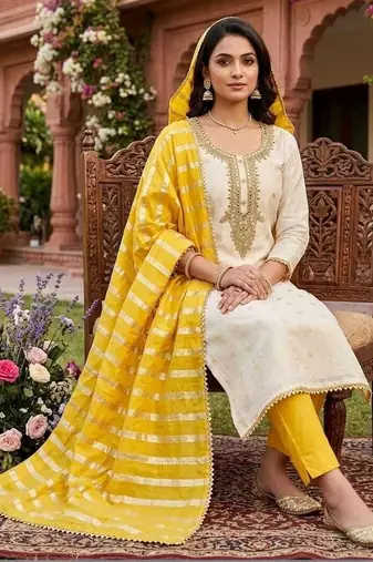 Embroidered Unstitched Dress Material
