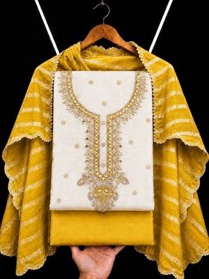 Embroidered Unstitched Dress Material 5