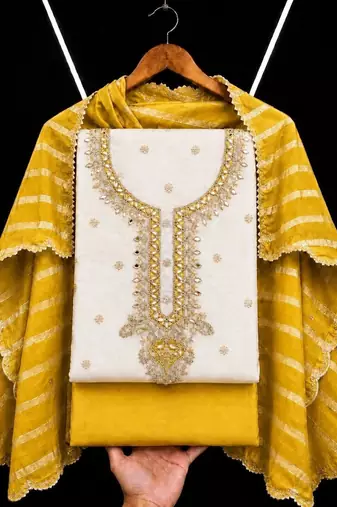 Embroidered Unstitched Dress Material