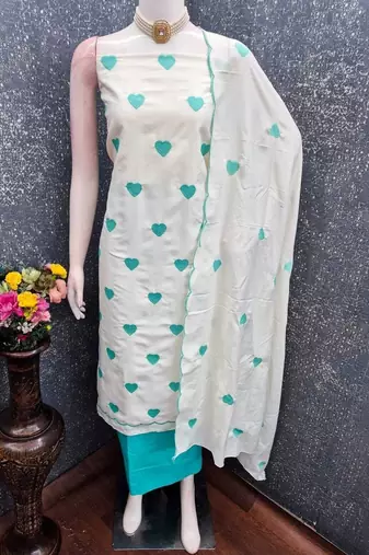 Embroidered Unstitched Dress Material