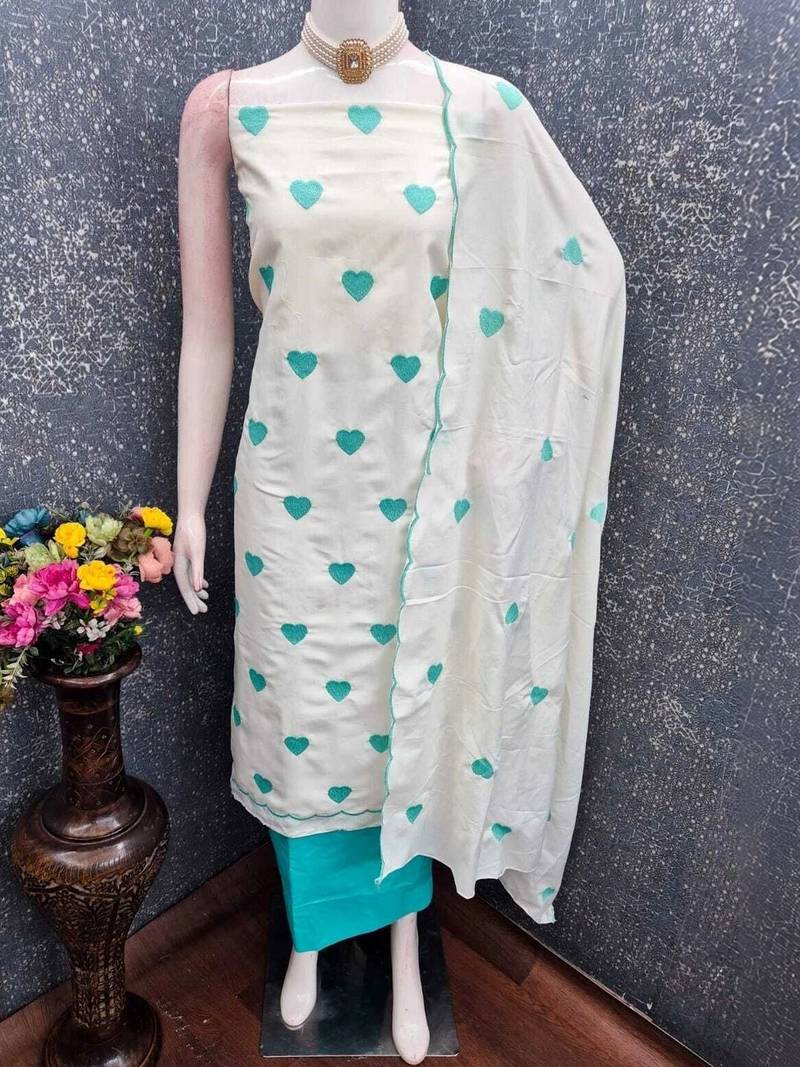 Embroidered Unstitched Dress Material