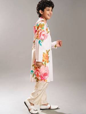 Boys floral printed kurta with pyjama 2