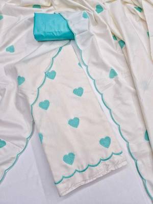 Embroidered Unstitched Dress Material 3