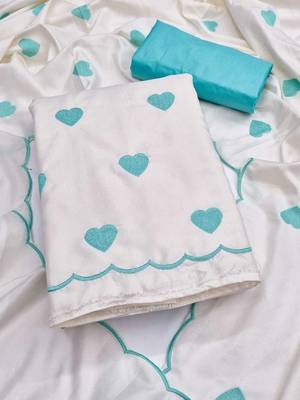 Embroidered Unstitched Dress Material 4