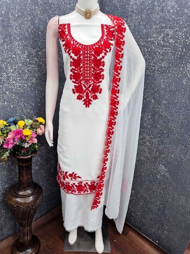 Embroidered Unstitched Dress Material
