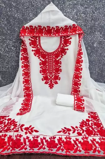 Embroidered Unstitched Dress Material
